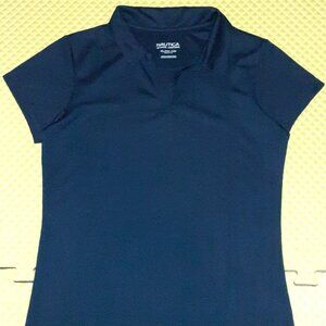 Girls UV Protection Performance Knit School Uniform Polo Shirt, NEW